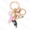 Kawaii Cat Keychain Pet Paw Key Ring Animal Footprint Key Chains Souvenir Gifts For Women Men Cay Keys DIY Handmade Jewelry