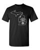 State of Michigan Strong Roots State Map Tree with Roots Men's Tee Shirt 904
