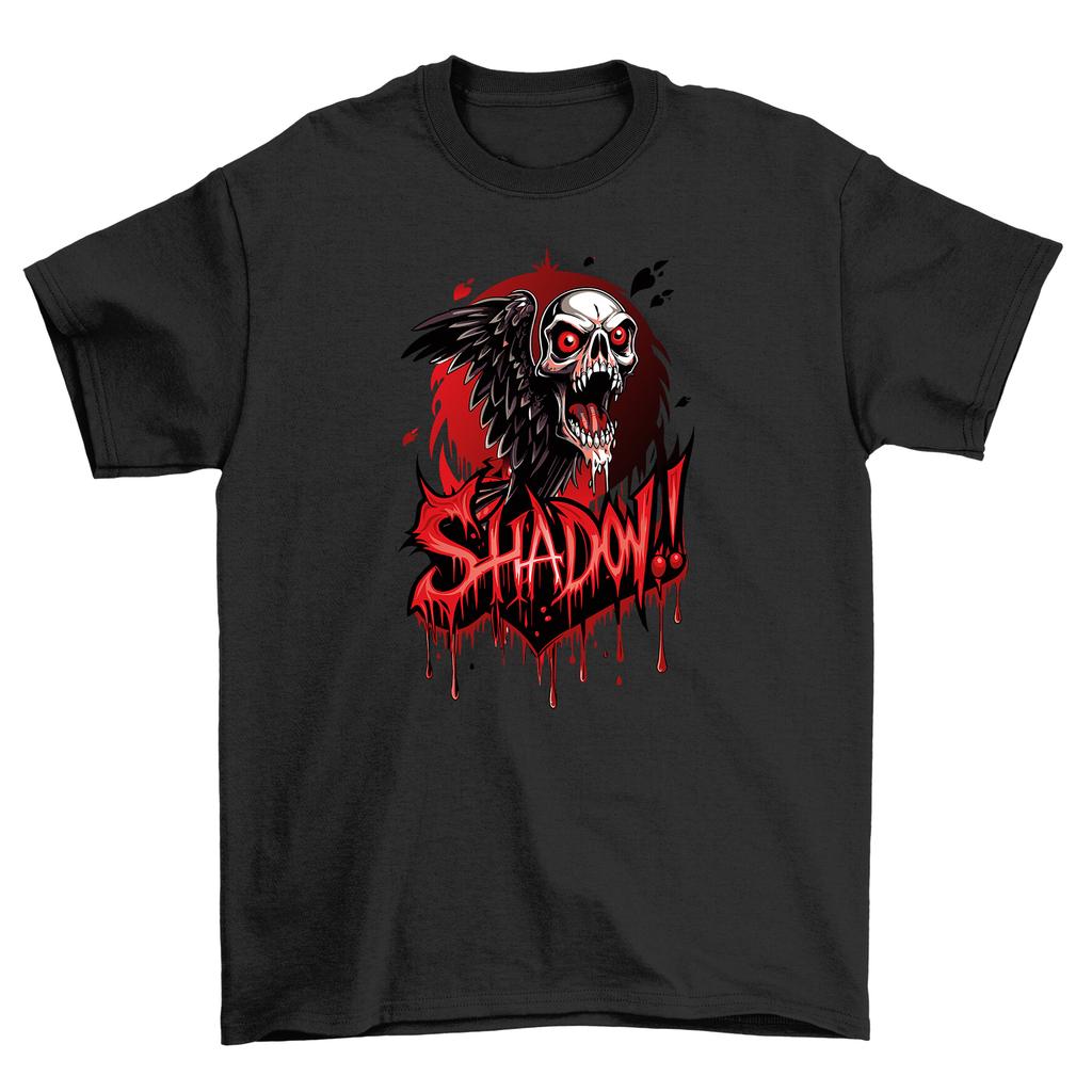 Gothic_99 Skeleton Bloody Face T-Shirt Mens Womens Tees Top - Darkly Hilarious! Funny Unisex Printed