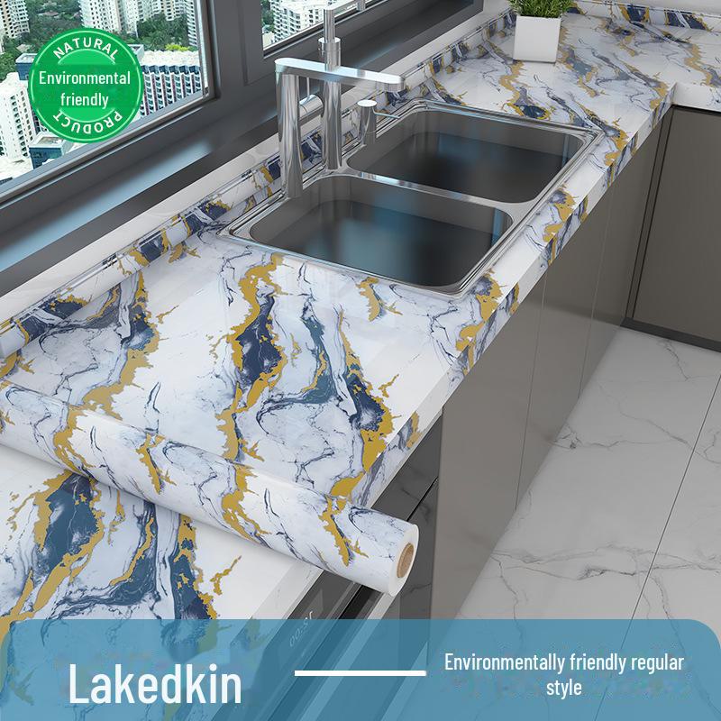 Marmor Anti-Olje Høytemperaturbestandig selvklebende kjøkkenbenk-klistremerke