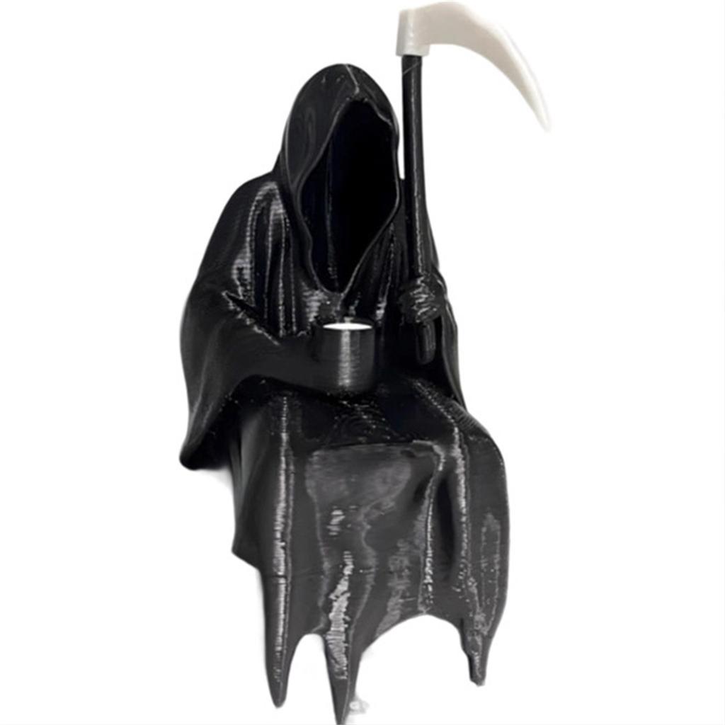 The Statue Of Death Holding A Cup