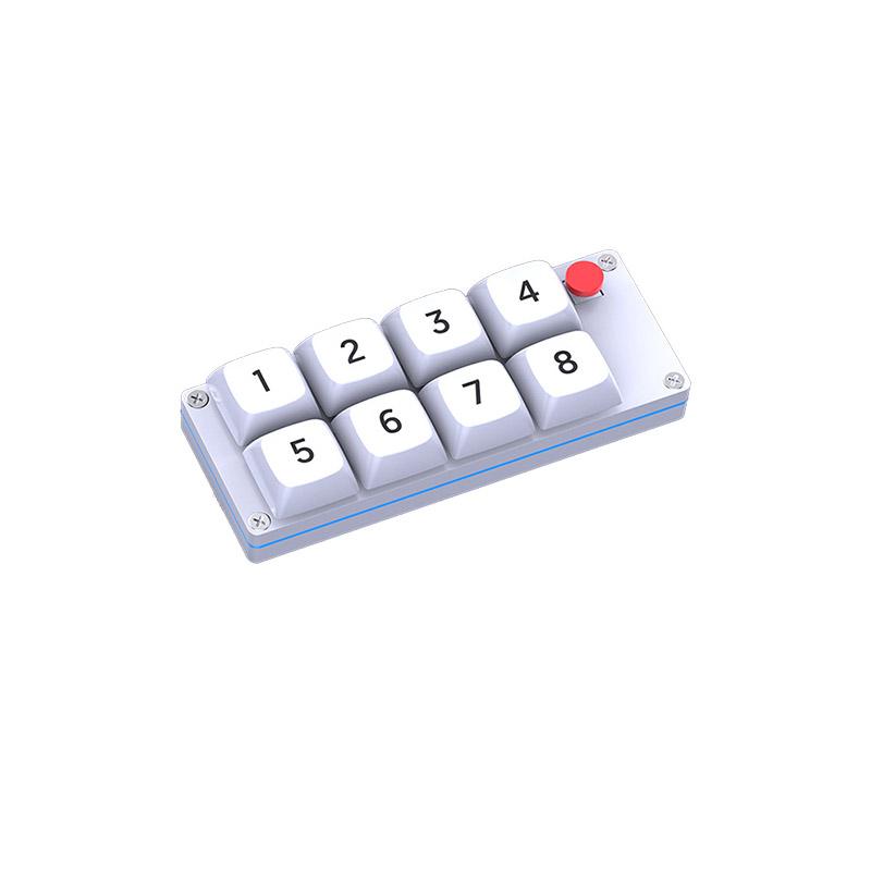 USB-C Wired Mechanical Gaming Keyboard 8Keys Mini Keypad 4 Color RGB Light Customize Programmable Macro Keyboard Numeric Keypad