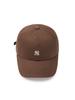 Emelbi Nano Logo Unstructured Ball Cap Ny (Brown)