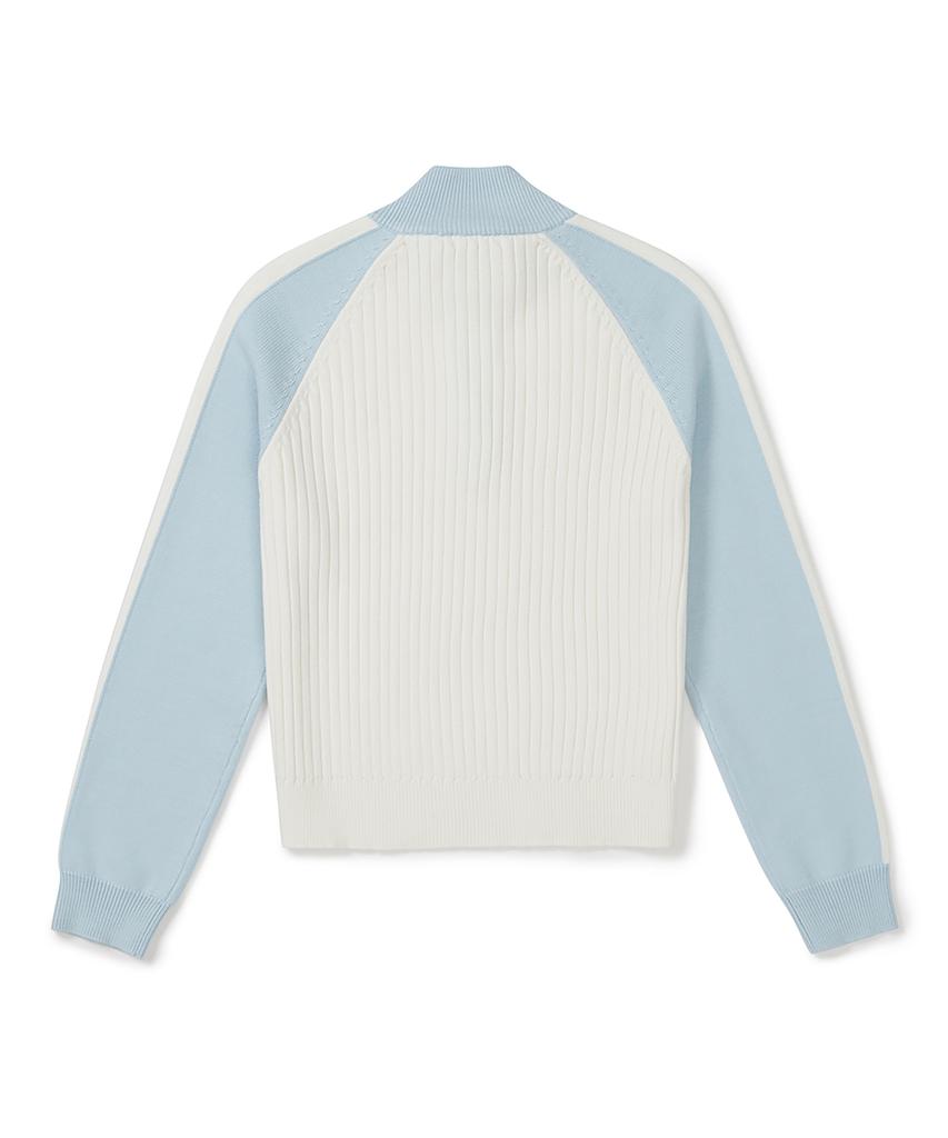 CLOVE [26Ss Clove] Sporty Half-Zip Knit (Sky Blue)