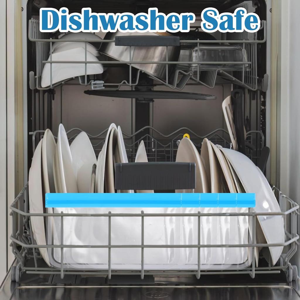 Reble Food Storage Bags, Dishwasher Safe, 10 Pack Snack Zipper Bag, Sandwich Bags Extra Thick Leakproof Freezer Bag Sealed Containers for Candy,