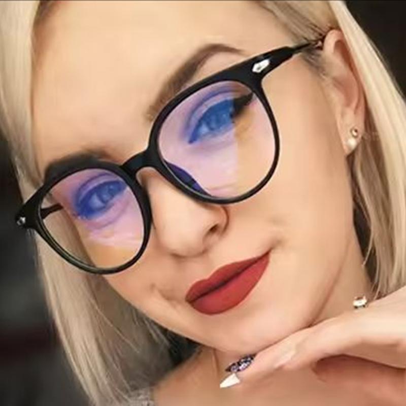 Mobile Phone Glasses Fashionable Black Frame Lightweight Portable Unisex Flat Glasses Stylish Eyewear 15959