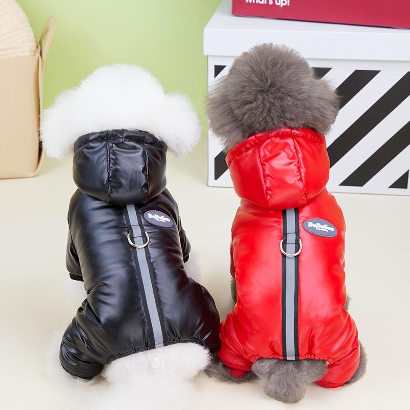 Gewatteerde Winter Puppy Onesie Waterdichte Jongens Hondenkleding voor Kleine Honden Warme Shih Tzu Donsjas Chihuahua Jumpsuit Yorkie Kostuum