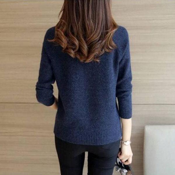 Sweater Women's Sweater Autumn and Winter Loose Wild Bottoming Shirt Long Sleeve Round Neck