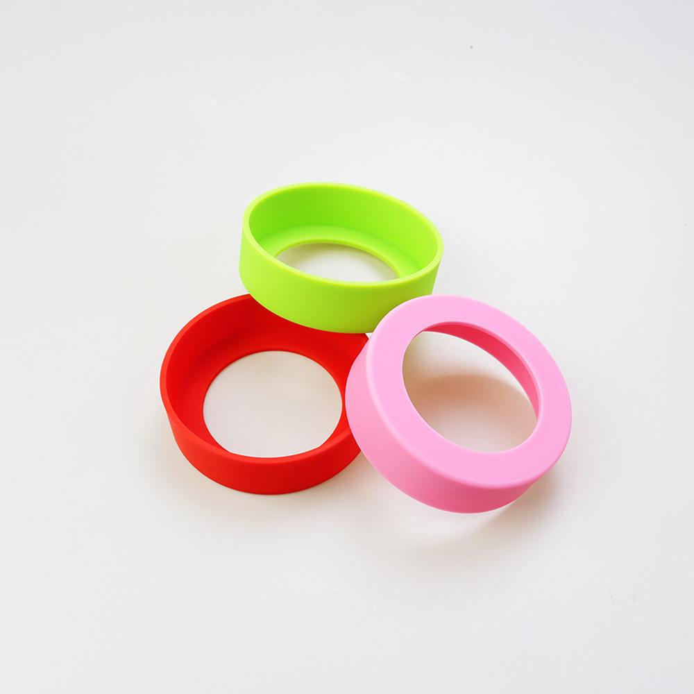 28 Colors 6.5CM Silicone Coasters Cup Bottom Cover Cup Bottom Ring Coaster Sleeve Sheath Wear-resistant 65MM Bottom Cover