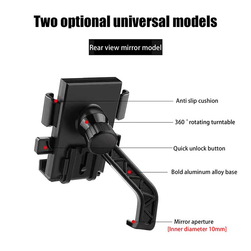 1 Set Mobile Phone Navigation Bracket Universal Motorcycle Bicycle Phone Holder For Riding Shockproof Phone Holder