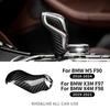 Dry Carbon Fiber For BMW F90 M5 F97 X3M F98 X4M - Automatic Shift Gear Knob Trim Cover Car Retrofitting Accessories