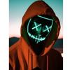 Masque d'Halloween LED Light up Masque de Purge pour Festival Cosplay Costume d'Halloween, Vert