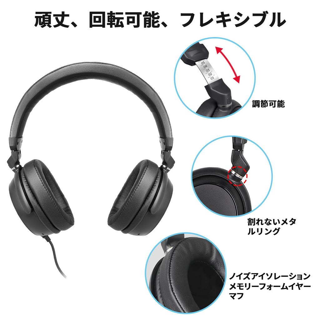 SIMOLIO TV Headphones Long Cable with Clip and Remote Control with Microphone Add RCA Converter Cable Wired Headset for 6.6m PC/Laptop/Tablet SM-906TV