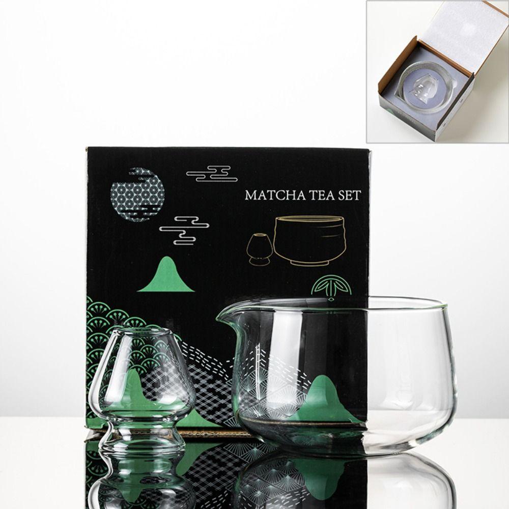 Textured Matcha Making Kit Glass Tea Bowls New Japanese Tea Set  Tea Lovers