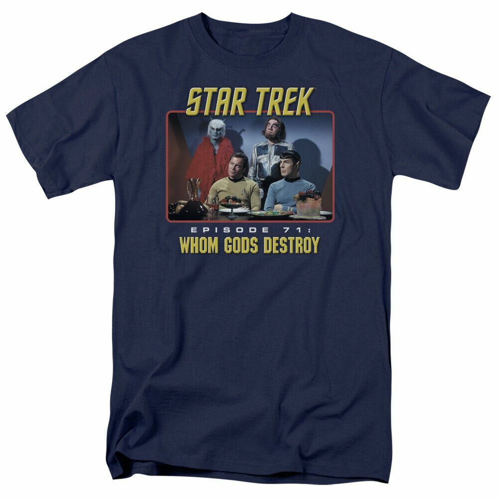 Star Trek Episode 71 T Shirt Licensed Sci-Fi TV Classic Adult Tee Navy Blue XXXXL