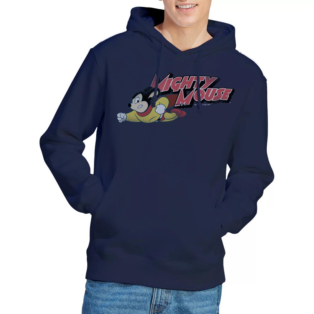 Mighty Mouse Mens Mighty Retro Hoodie