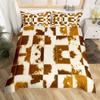 Cowhide Duvet Cover Set King Size Patchwork Cow Fur Print Farm Animal Bedding Set Microfiber Western Farmhouse Style Quilt Cover