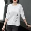 2026 Damen Übergröße Langarm-T-Shirt Frühling & Herbst Mittleres Alter Oberbekleidung