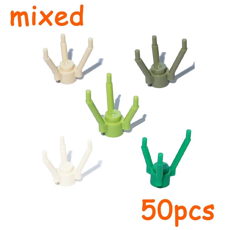 MOC Plants Accessories Bricks City Big Pine Tree Branch Bush Green Grass Flower Building Bricks 2417 2423 4727 6255 30176 33291
