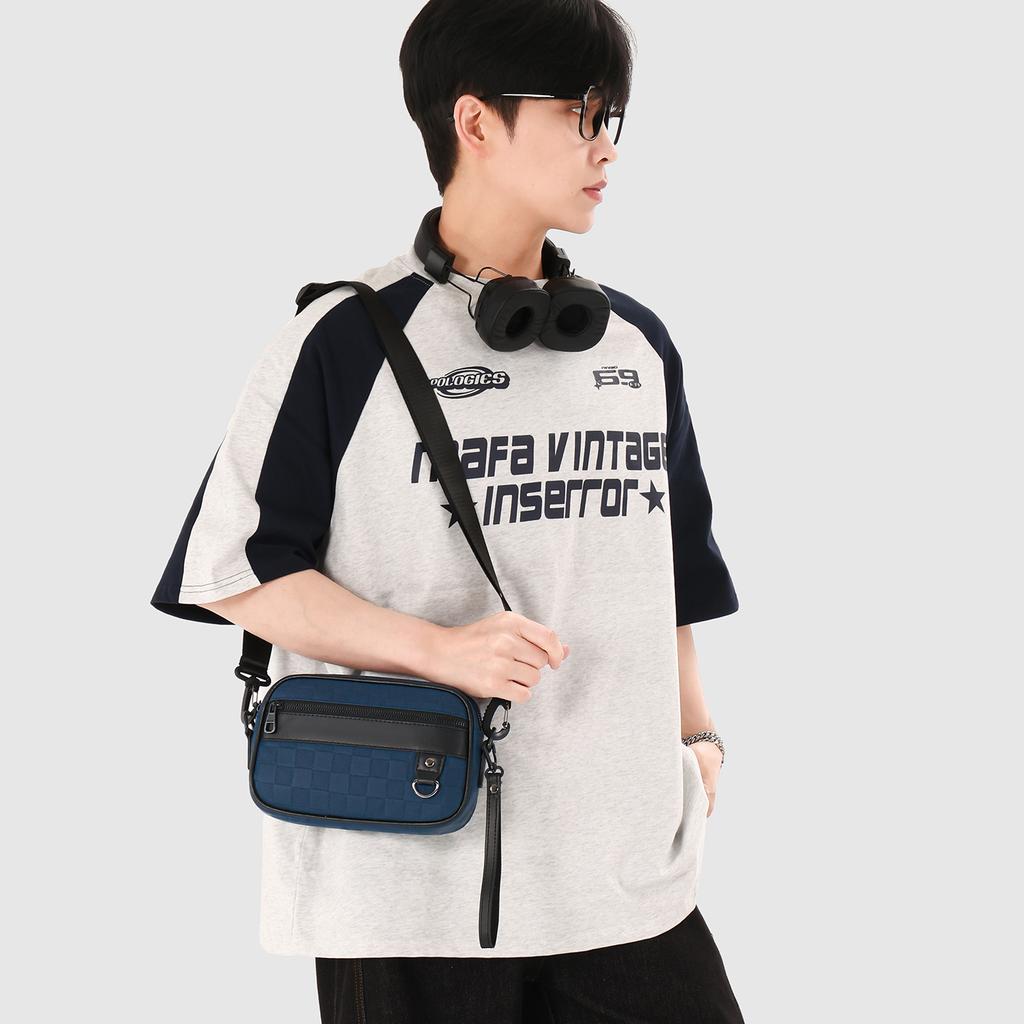 Men's Business Crossbody Bag – Soft PU Leather Shoulder Bag with Adjustable Strap for Work & Travel