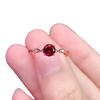 2026 Thai Silver Pigeon Blood Red Garnet Ring for Women, Fashionable Minimalist Light Luxury Ring, Korean Trend
