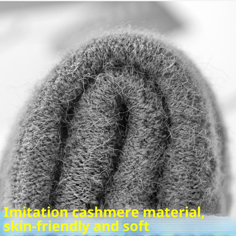 1 Paar Schwarze Unisex Halbfinger Fingerlose Handschuhe Für Damen Herren Wolle Strick Handgelenk Baumwolle Gothic Handschuhe Winter Warm Trainingshandschuhe