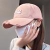 Korean Holes Peaked Cap Embroidery Snapback Cap Adjustable Letter Baseball Hat  Streetwear