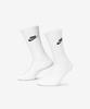 Nike Sportswear Everyday Essential Crew Socks (3 Pairs) - White:Black / Dx5025-100