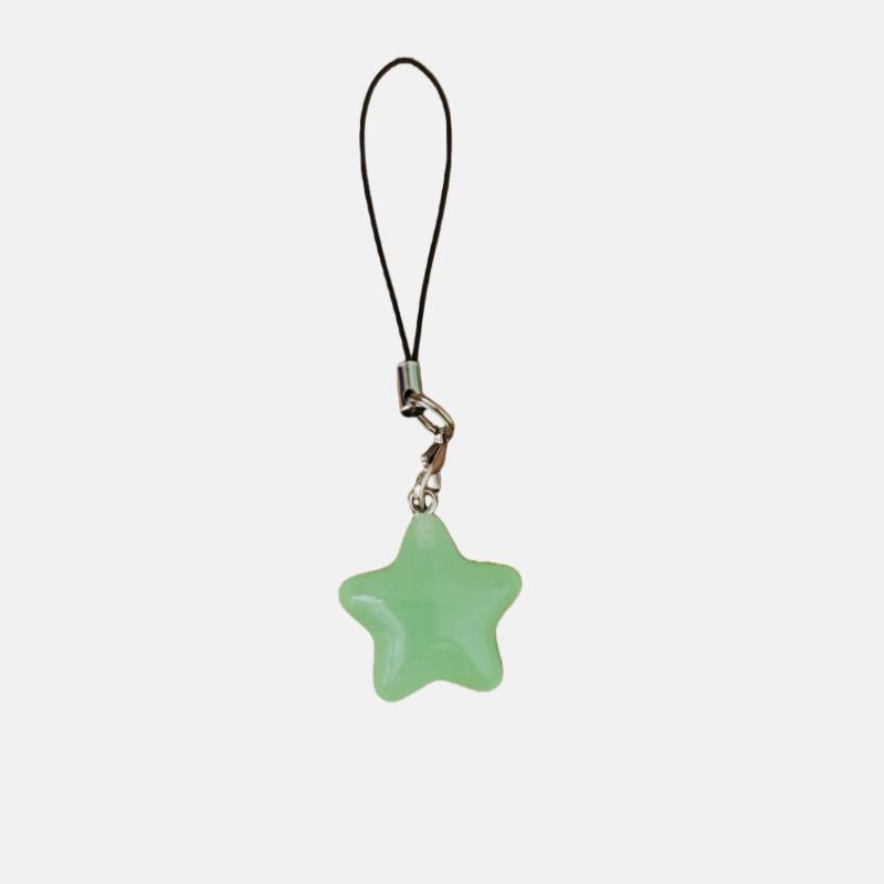 Glow-In-The-Dark Five-Pointed Star Mobile Phone Lanyard, Fashionable Five-Pointed Star Mobile Phone Chain, Fashionable Backpack Pendant