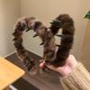 Korean Leopard Print Fluffy Headband - Women's Autumn/Winter Wavy Hair Comb Accessory