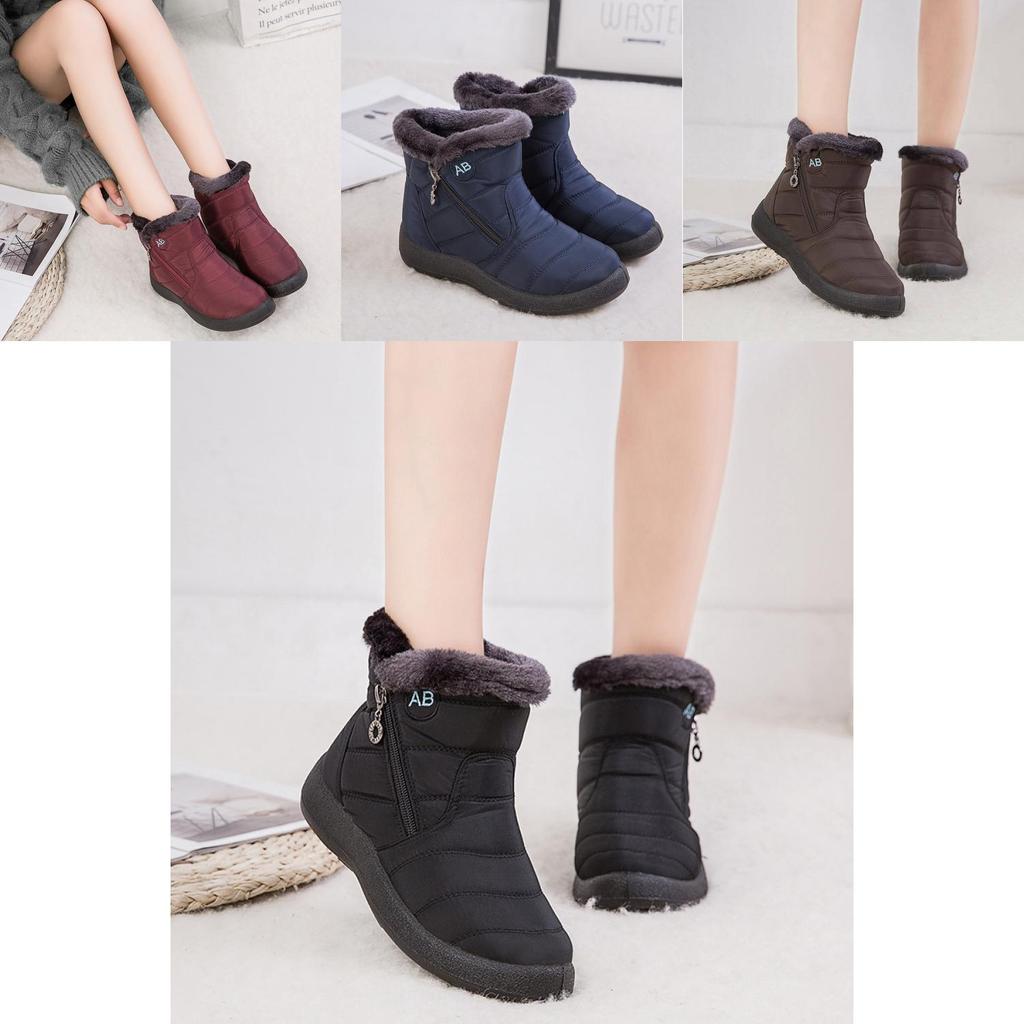 Stylish Womens Winter Warm Shoes Snow Boots With Soft Fur-lining Waterproof Design