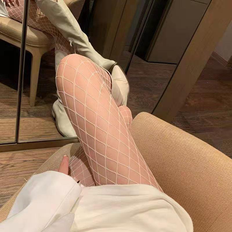 Women's Plus Size Sexy Fishnet Pantyhose - Breathable European & American Style Silk Stockings