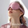 100% 22 Momme Mulberry Silk Sleep Mask - 3D Contoured Eye Mask for Men Women, Soft Breathable Sleeping Mask with Adjustable Strap, Perfect Blocks Lig