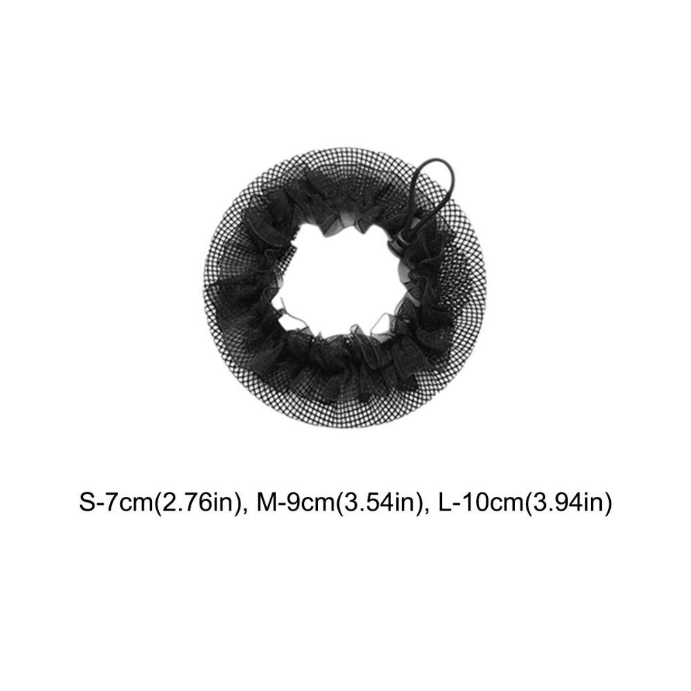 Elegant Drawstring Bun Hair Net Elastic Lace Work Headdress  For Women Girl Hair Accessories