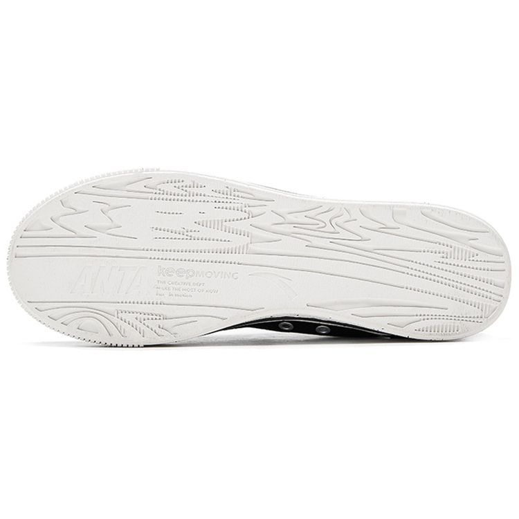 Anta Snoopy X Série Lifestyle Toile Décontracté Durable Respirant Chaussures de Skate Montantes Homme Baskets Noir 912138604-2