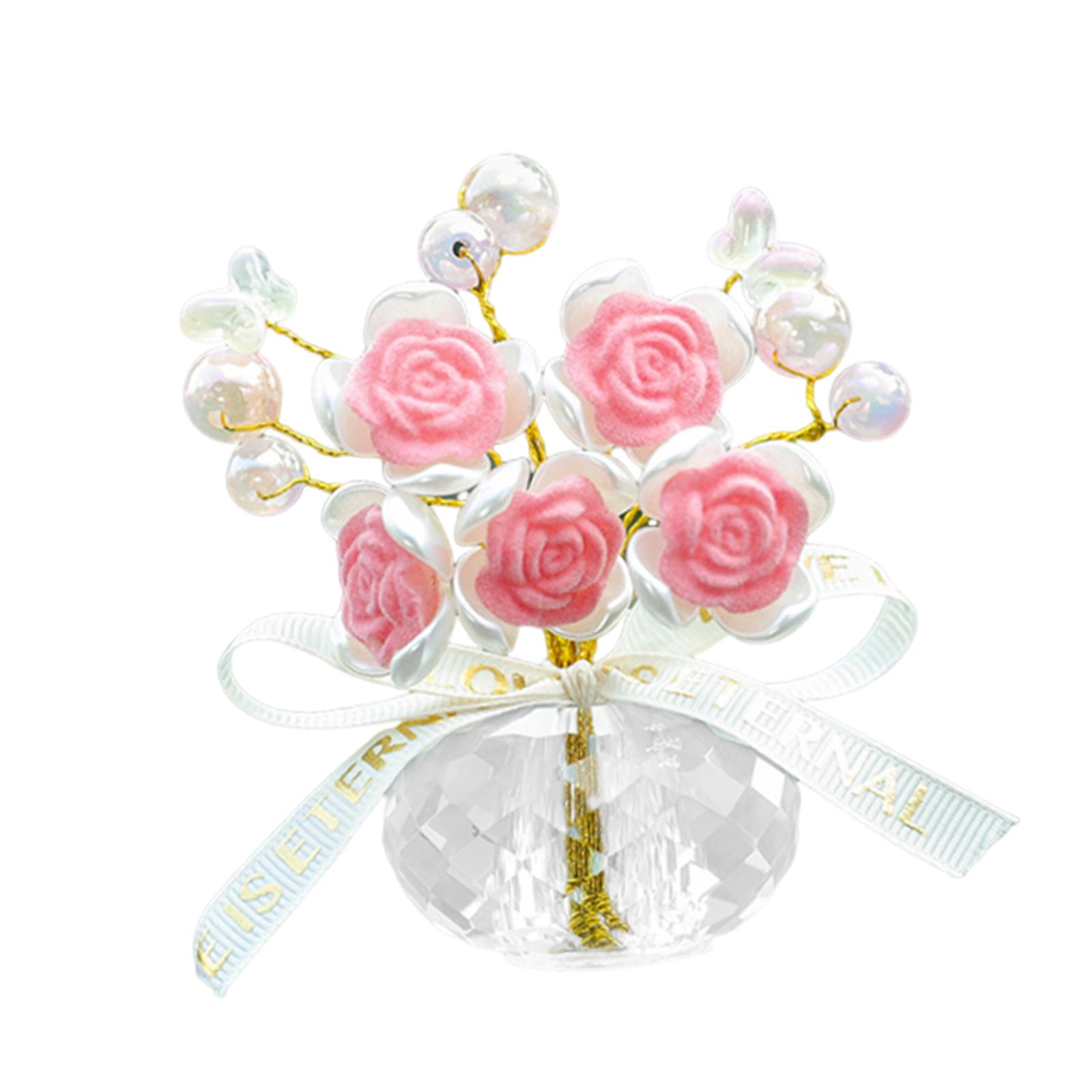 

Car Dashboard Rose Decor Accessories Creative Romantic Sculpture for SUV Sedan Truck Home Restaurant Indoor Bathroom розовый