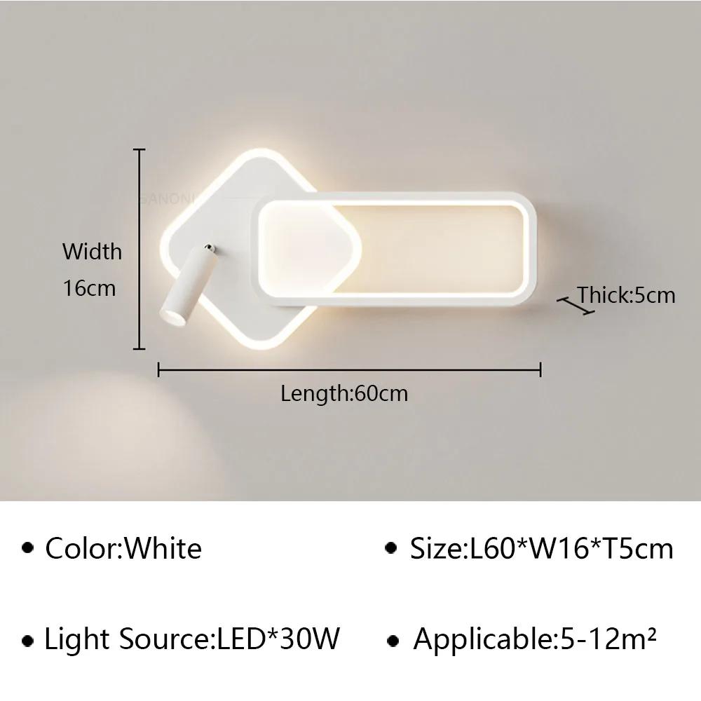 Modern Led Wall Lamp Bedside Sconce for Living Room Bedroom Aisle Stair Balcony Corridor Reading Study Home Decor Light Fixture