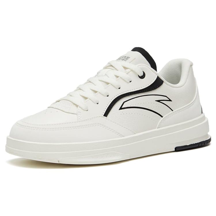 Anta Life Collection Slip Resistant Abrasion Resistant Low top Skateboard Shoes Women's Black White 922328011-3