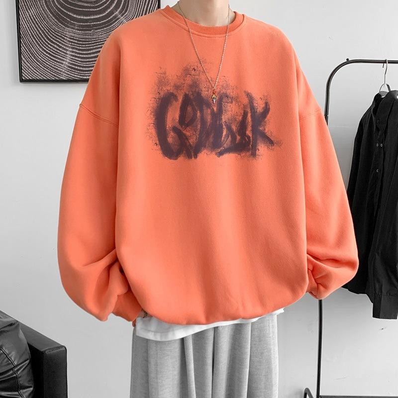 Sweater Men's Spring and Autumn Round Neck Pullover Large Size Men's Loose Men's Jacket Sports Long-sleeved Bottoming Shirt Men's Top