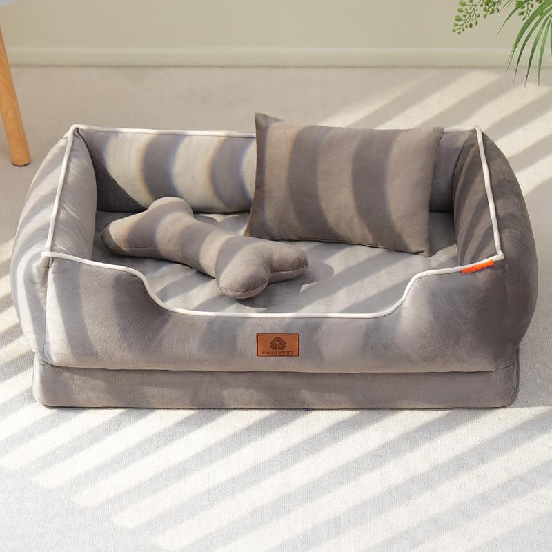 Four Seasons Universal Dog Bed: Soft Fabric Sleep Mat with Removable Egg Crate Foam