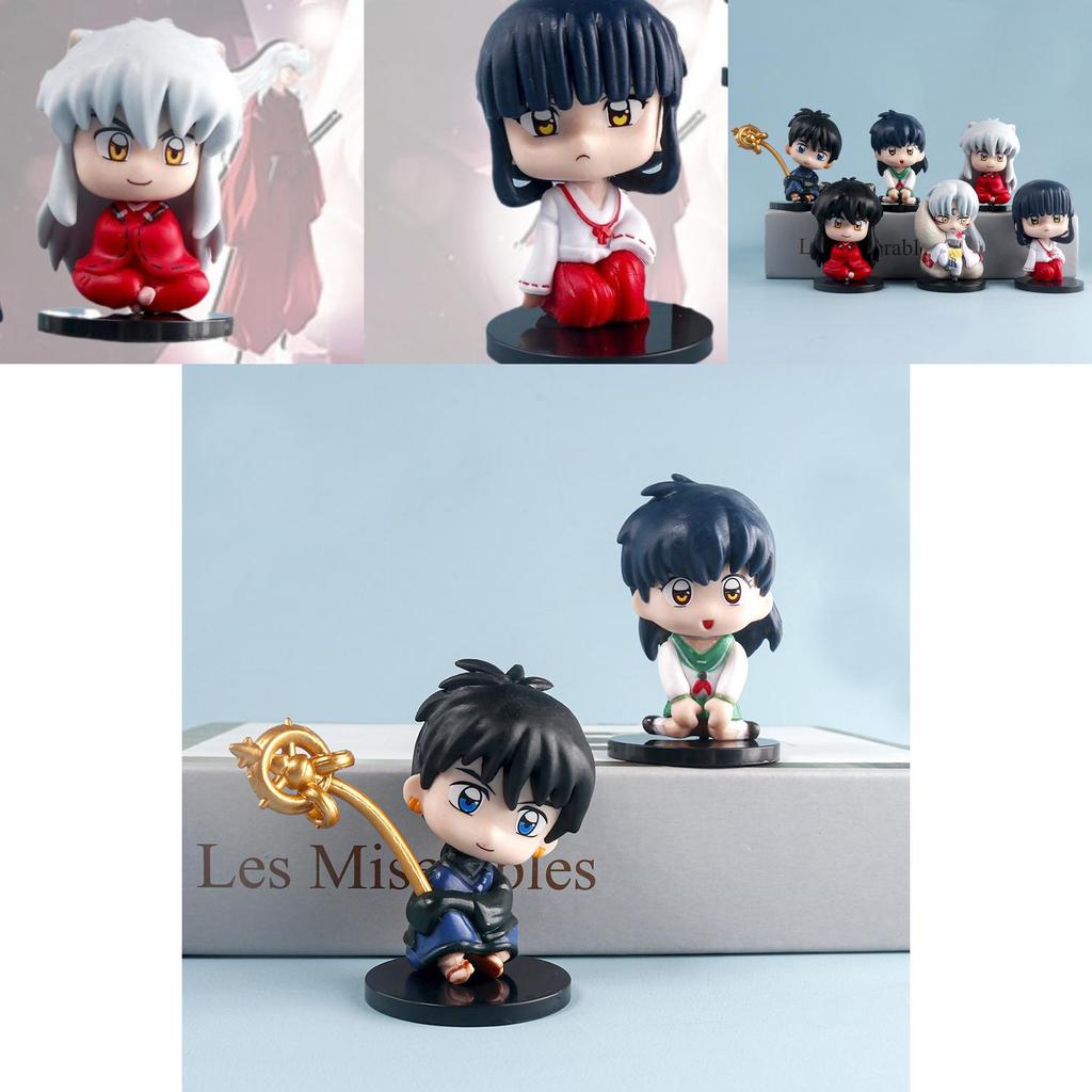 Cartoon Anime Inuyasha Sesshomaru Pvc Figurine Collectible Mini Toy Ornament