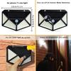 Decorazione Giardino Luci Solari Esterno 100 LED Lampada da Parete Luci Sensore di Movimento PIR Impermeabile Luce Solare Stradale Portico Cortile Garage