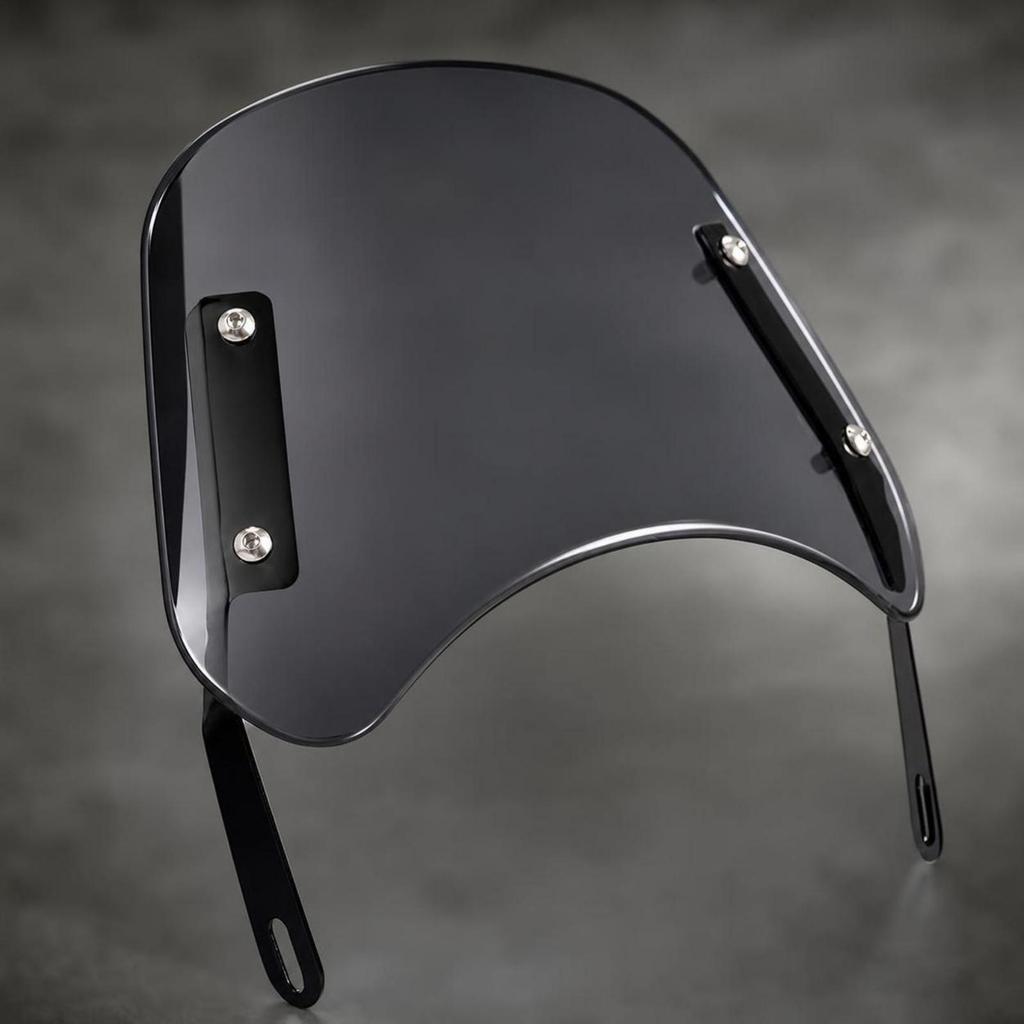 Retro Motorcycle Windshield with Headlight Bracket Screw-Fastened