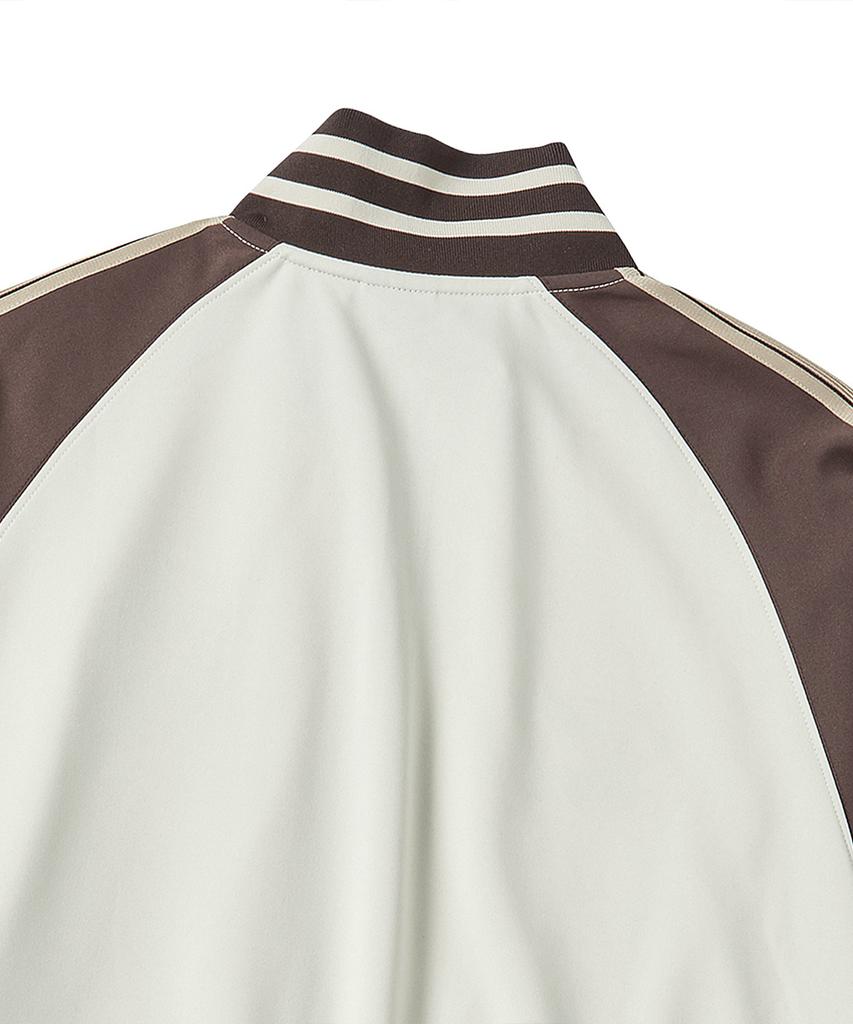 Travel Combination Raglan Jersey Track Jacket Brown