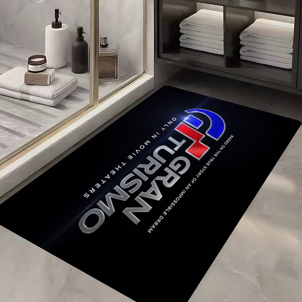 G-Gran-Turismo Badezimmermatte Anti-Rutsch Wasserabsorbierend Langes Streifenkissen Schlafzimmerteppich Willkommens-Fußmatte