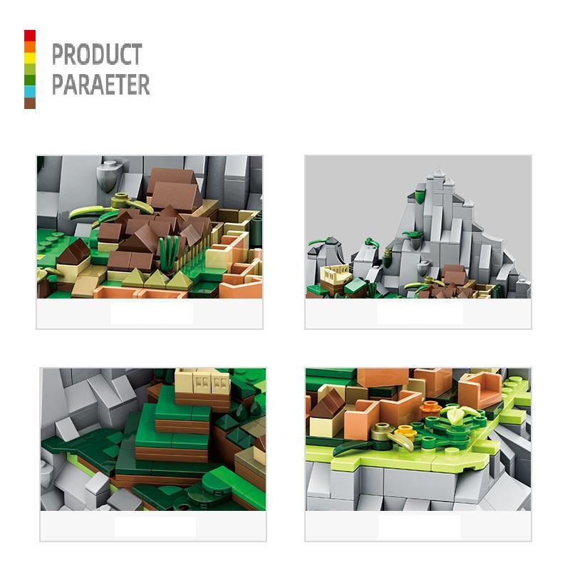 Non-Toxic 1039Pcs Machu Picchu-Cusco Peru Architecture Building Blocks Small Particle Model Kits Construction Bricks Toys Toys