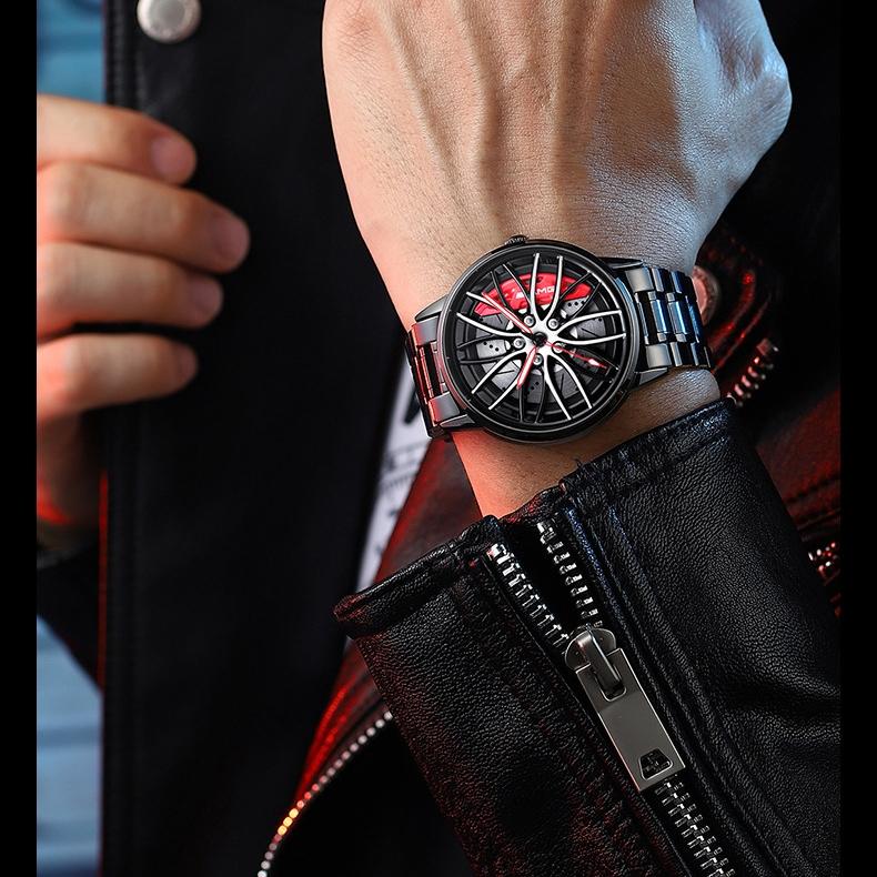 SVJ Wheel Watch 360 Rotating Hollow Modified Caliper AMG488 Caliper Herrenuhr