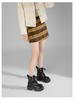 Women's British Style Lace-Up Ankle Boots - Genuine Leather, Thick Sole, Heightening, Autumn/Winter 2025