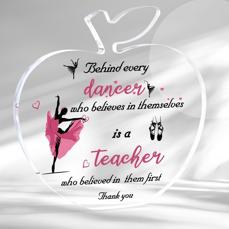

Dance Teacher Acrylic Keepsake - Thank You Graduation Gift with Inspirational Message чистый