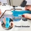 Compact Sewing Threader 1/2Pcs 4-In-1 Tool with Seam Remover, Magnifier & Scale, Multi-Function Magnetic Threading Device for Industrial Home,